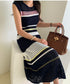 Striped Mesh Dress